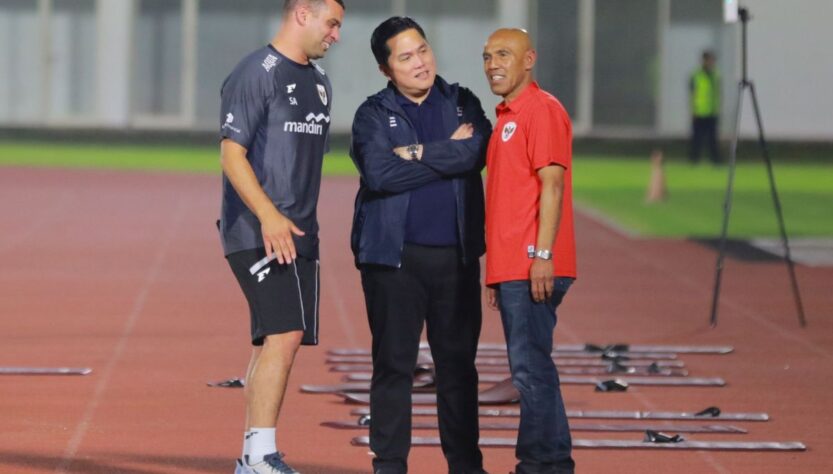 Erick Thohir Beri Semangat di Latihan Timnas U-23 Indonesia Jelang ASEAN U-23 Championship 2025